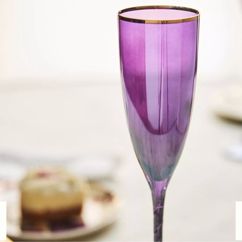 Set of 4 Anthropologie Alta Flute glasses NIB